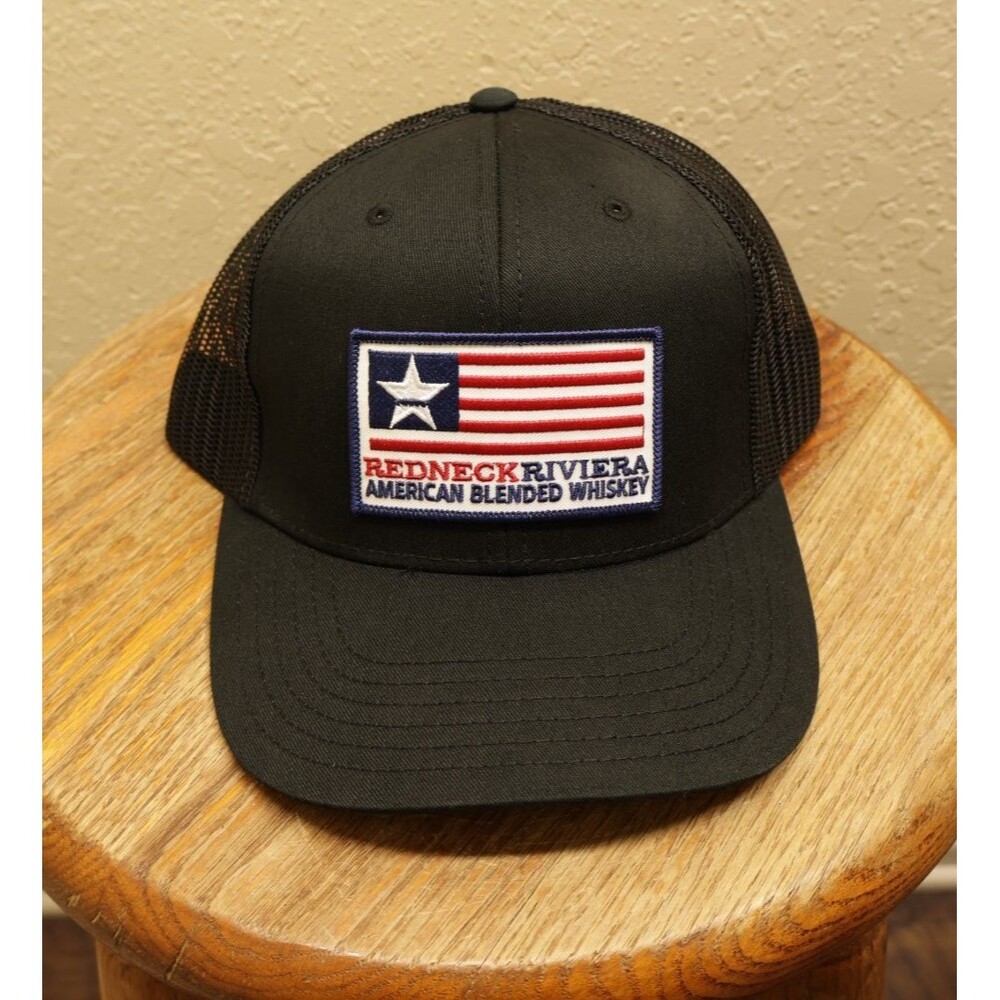 Redneck Riviera American Blended Whiskey Trucker Hat OTTO Cap Snapback Black